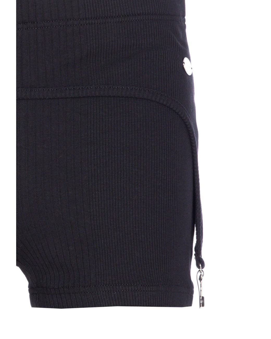 Jean Paul Gaultier Blue Ribbed-Garter Shorts
