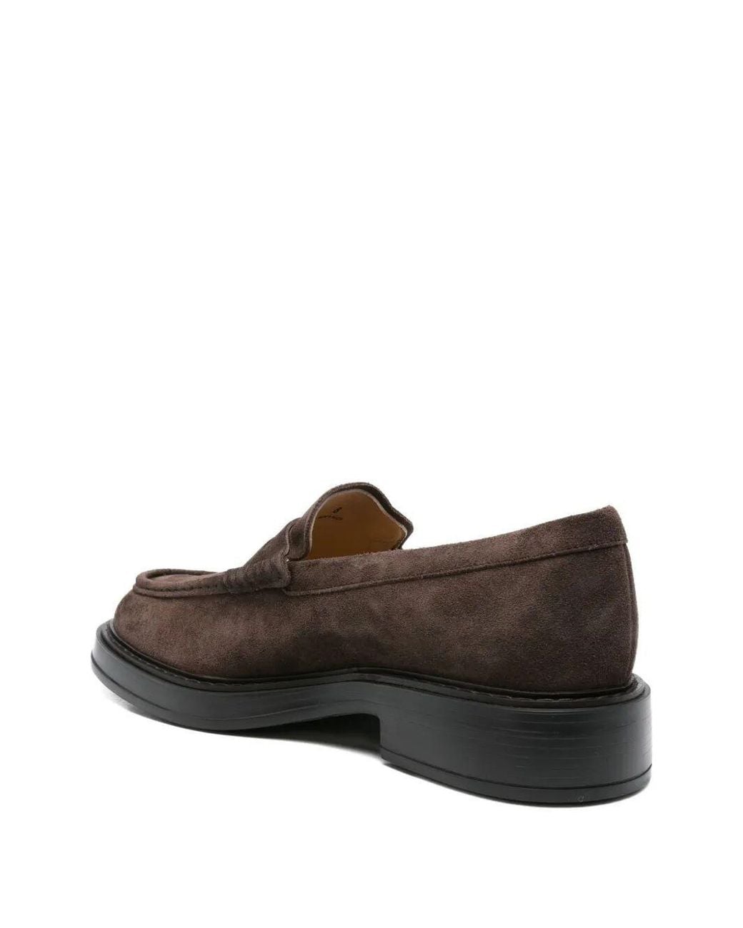 Tod's Brown Round-Toe Slip-On Loafers for men