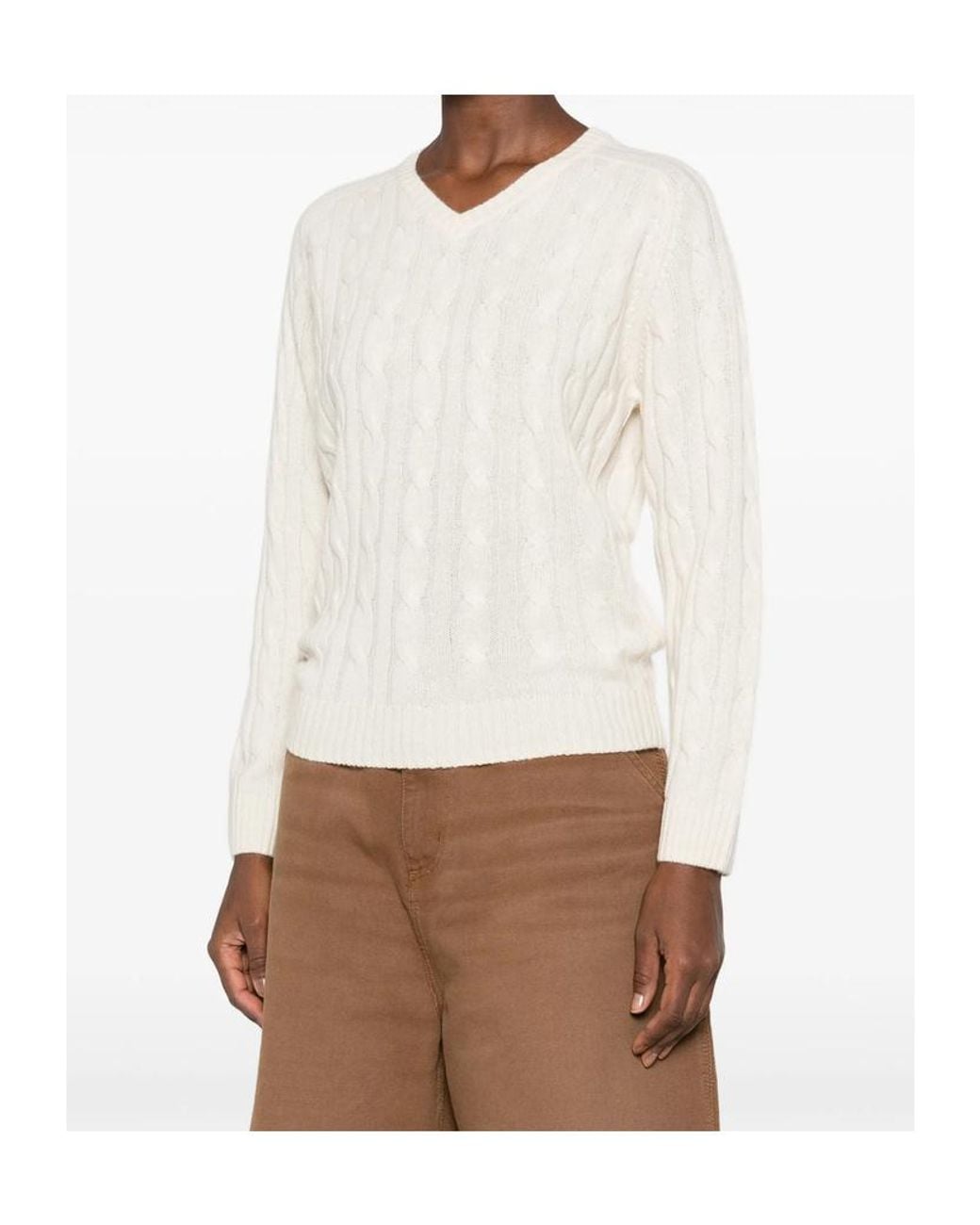 Sporty & Rich White Long-Sleeved Sweater