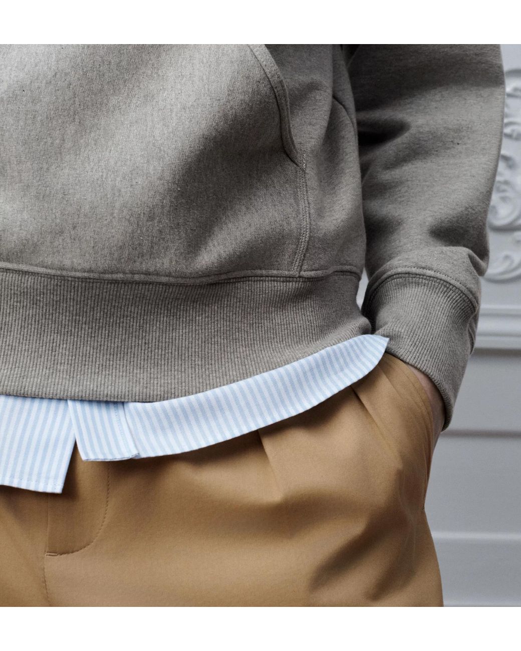 Dior Gray Hooded Sweatshirt With Blason Embroidery, Relaxed Fit for men