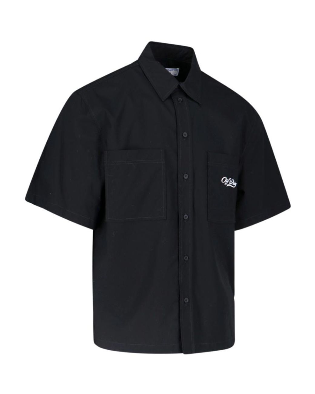Off-White c/o Virgil Abloh Black Wave Off Summer Shirt for men