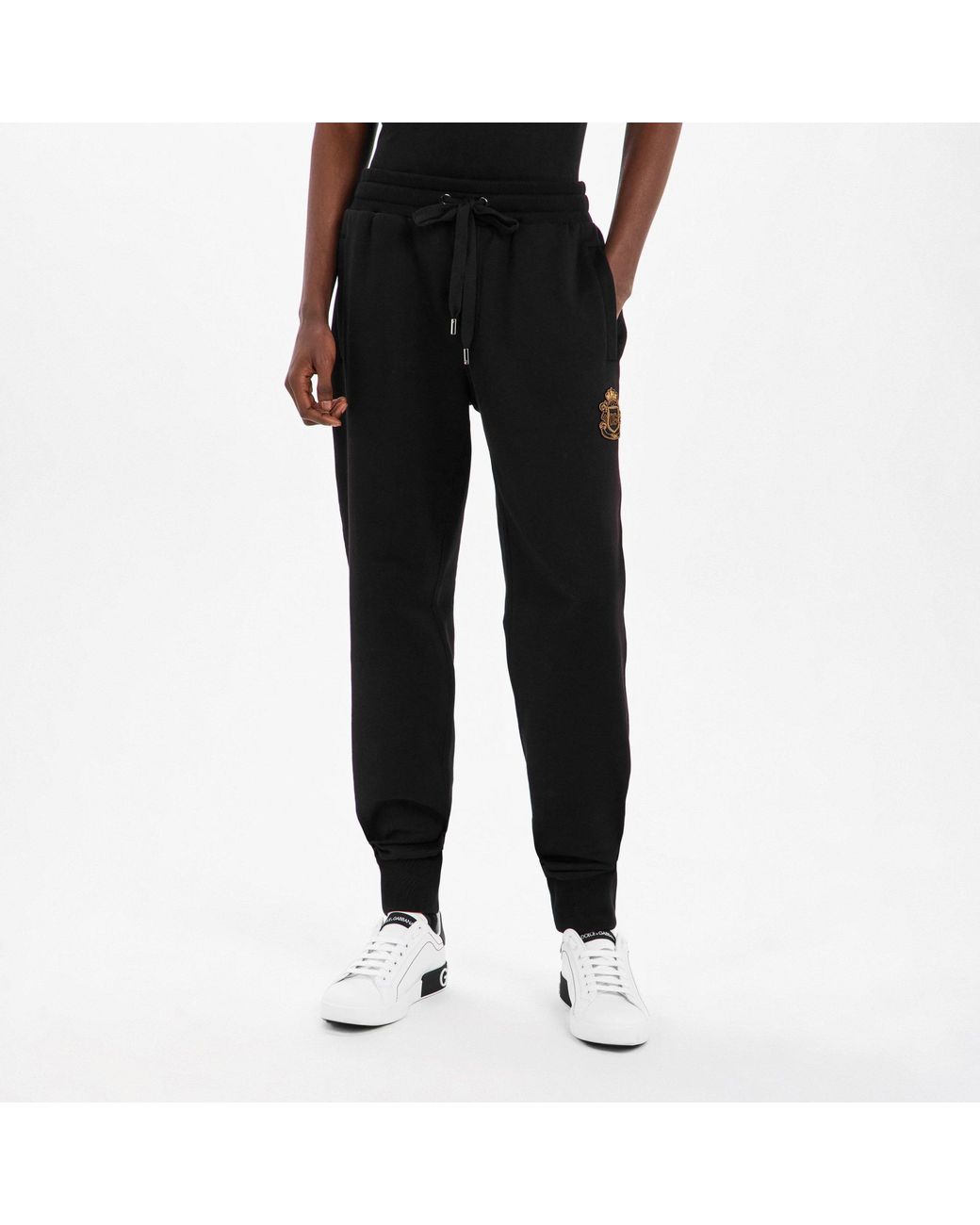 Dolce & Gabbana Black Logo Sweatpants for men