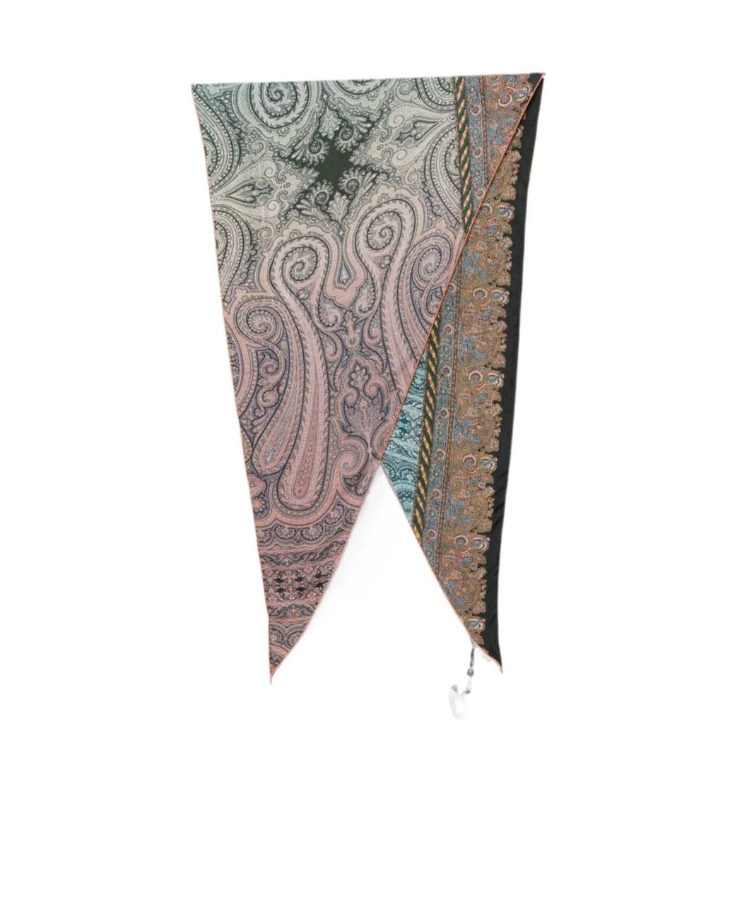 Pierre Louis Mascia Gray Printed Silk Scarf
