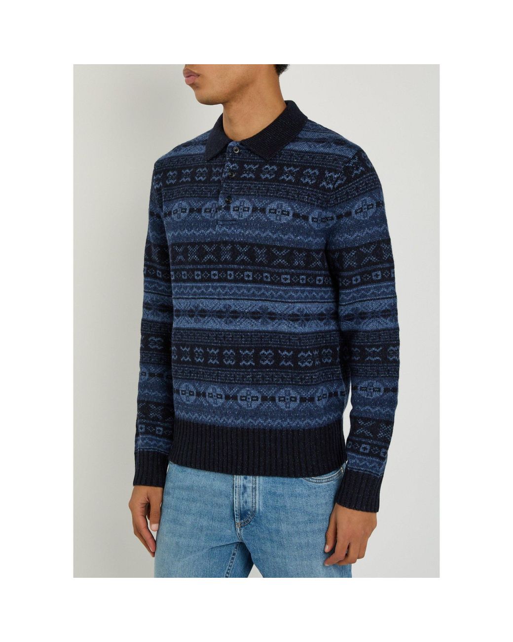 Polo Ralph Lauren Blue Regular Fit Long Sleeve Polo Shirt for men