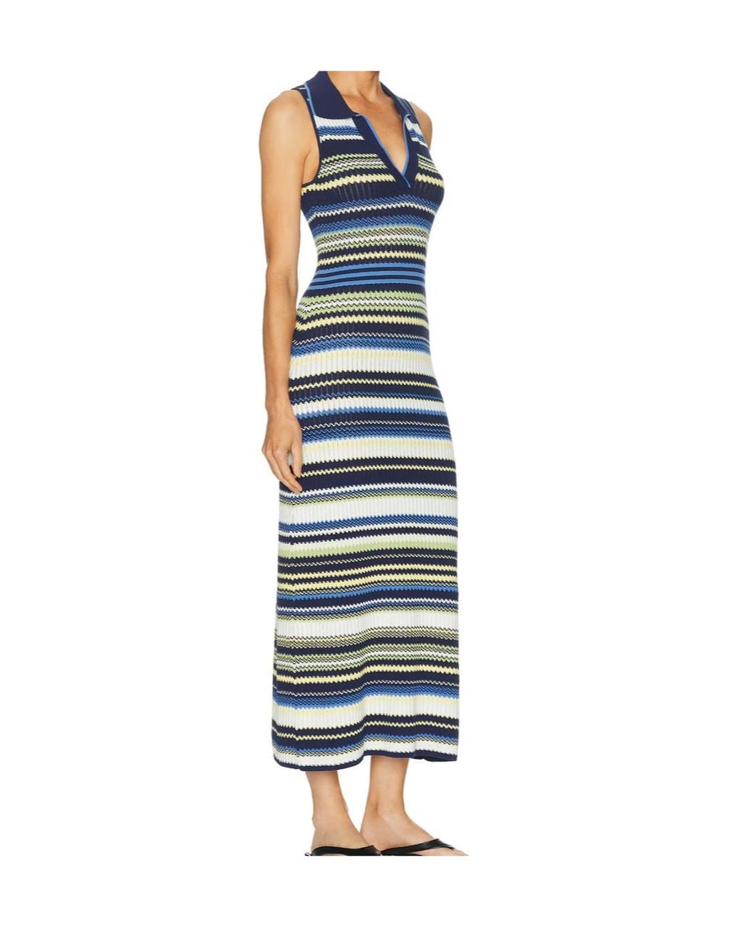 Jonathan Simkhai Blue Striped Dress