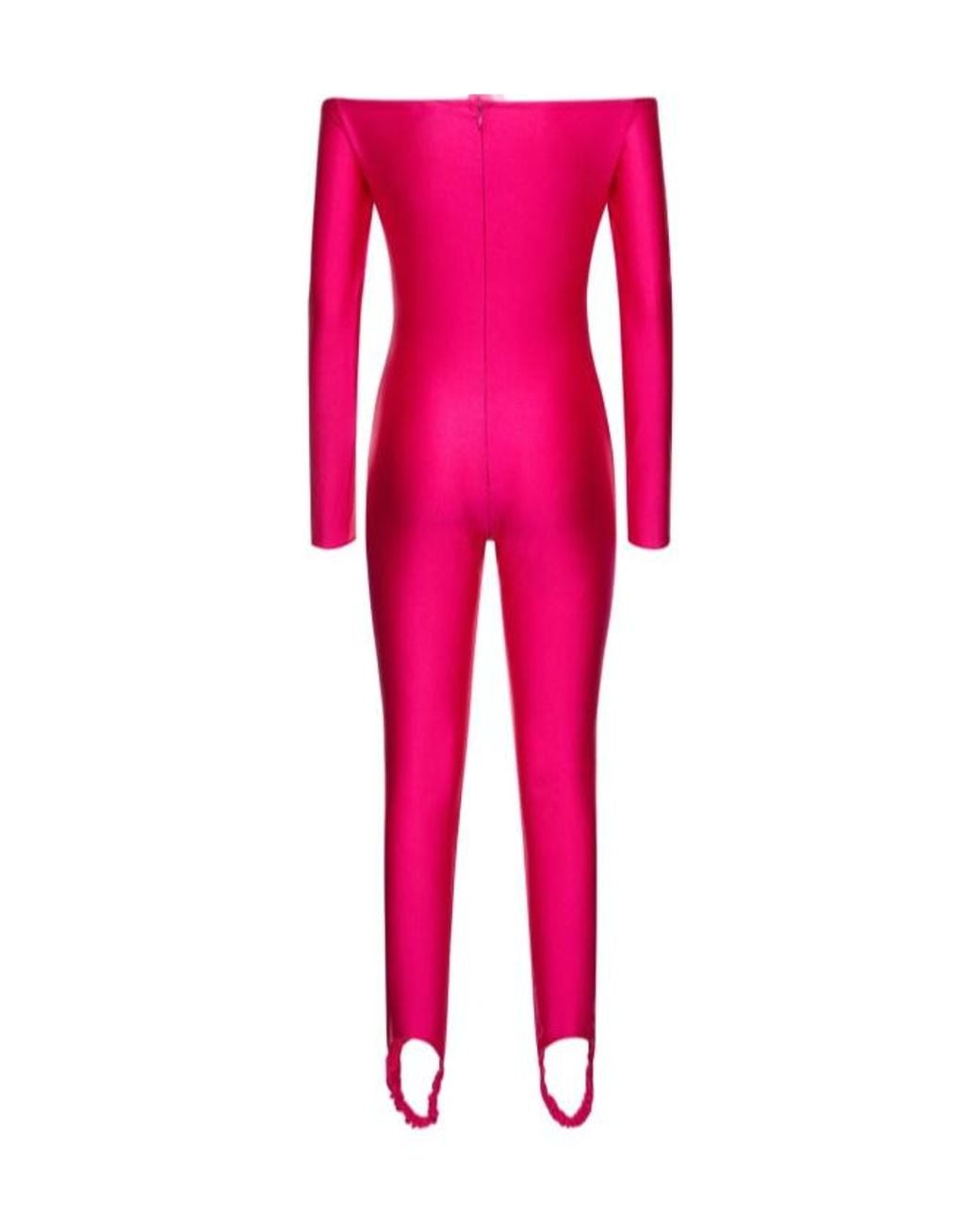 GIUSEPPE DI MORABITO Pink Shiny Elastic Knit Jumpsuit