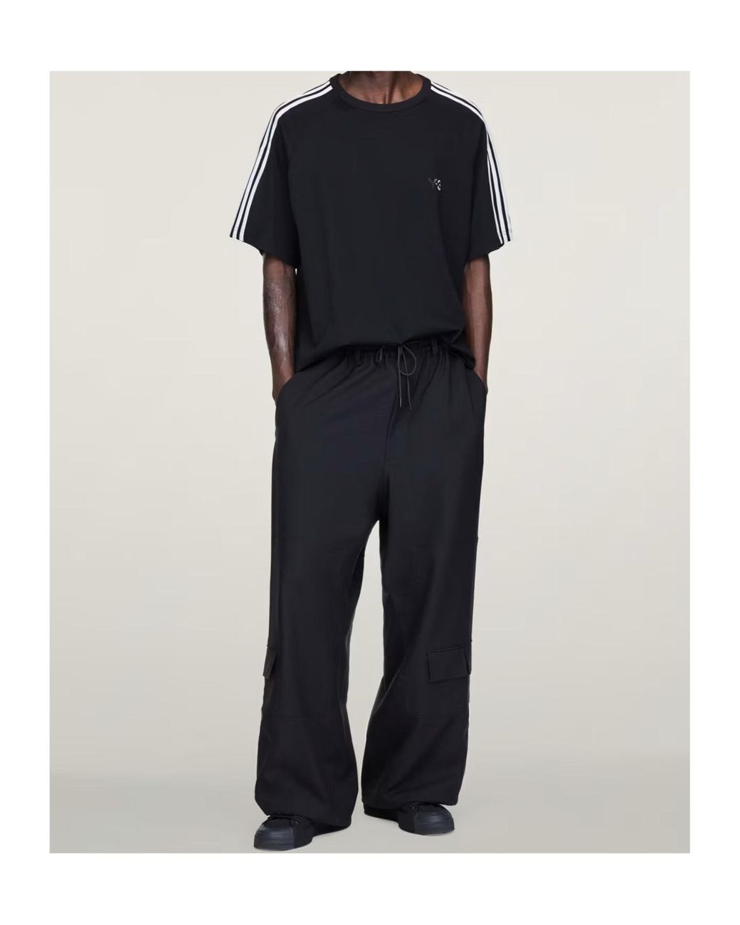 Y-3 Black Wire T-Shirt for men