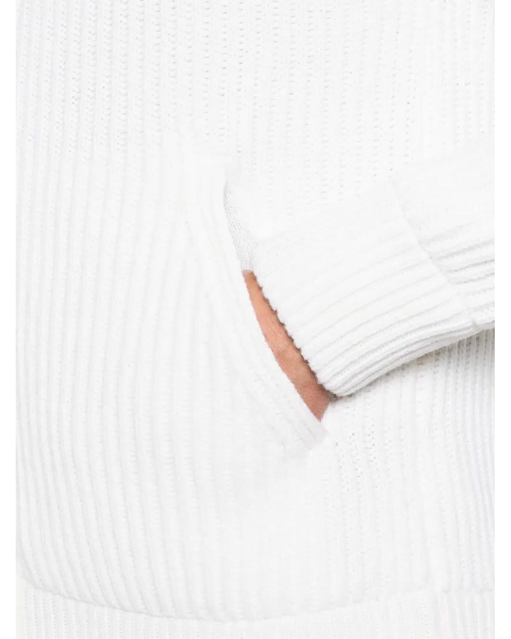 C P Company White Long-Sleeve Knit Cardigan for men