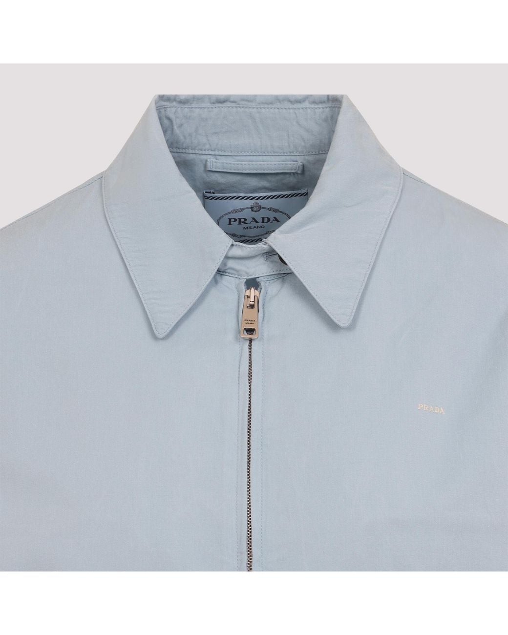 Prada Blue Long-Sleeved Zipped Jacket