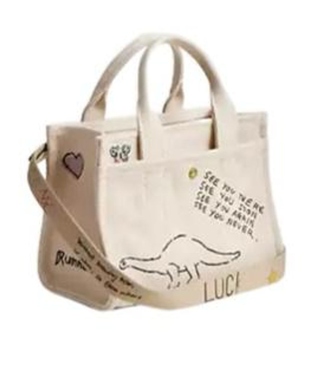 COACH Cargo Tote Bag 20 With Sketch Print in Natural | Lyst