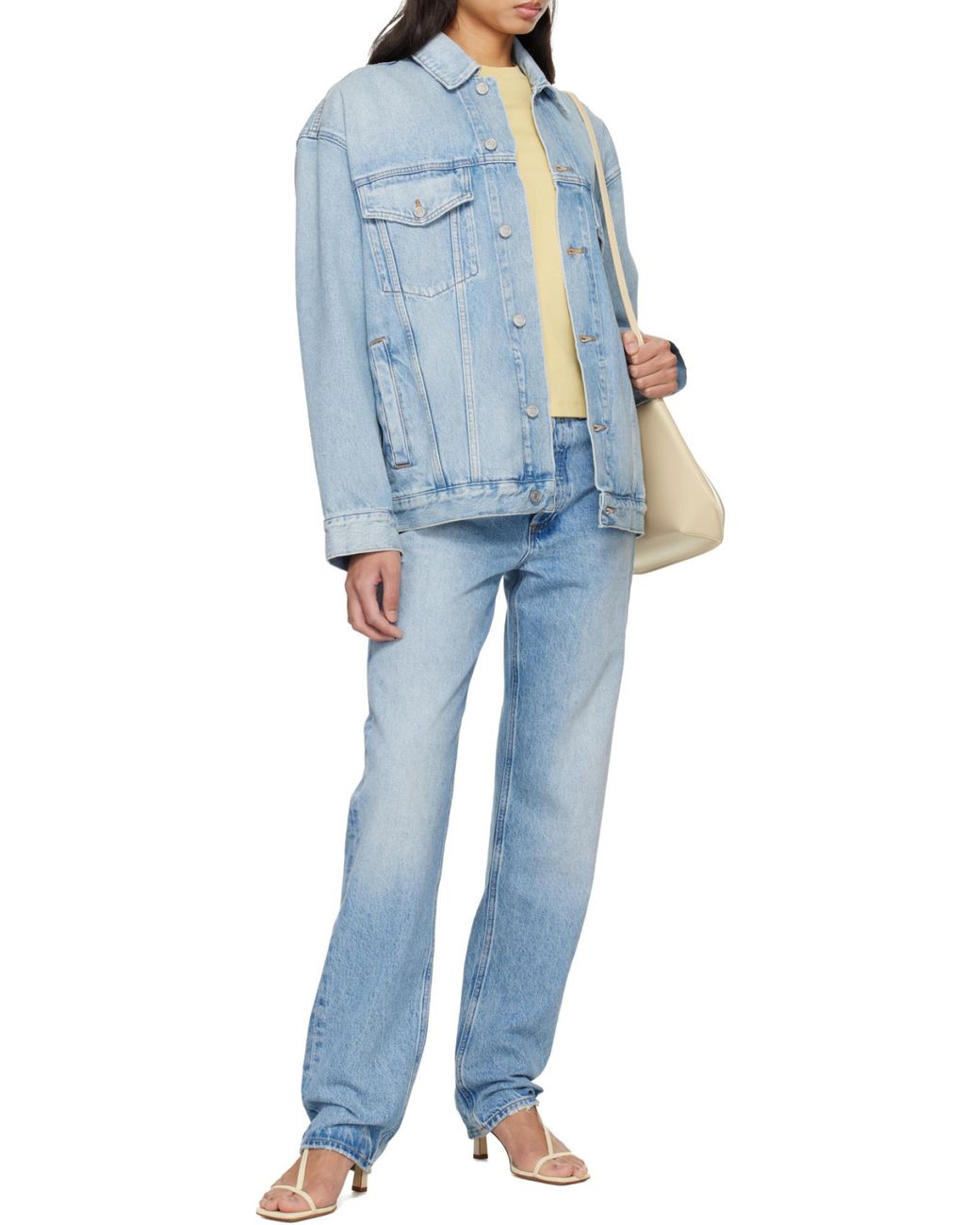 Agolde Blue Button-Up Denim Jacket