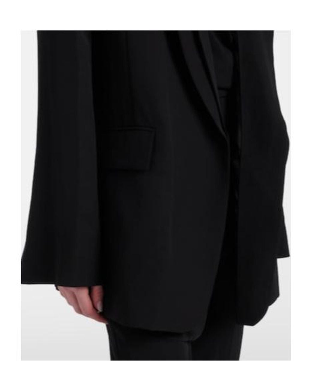 Sportmax Black Double Lapel Suit Jacket
