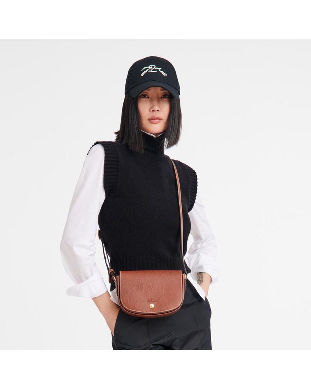 Longchamp Brown Épure Leather Crossbody Bag