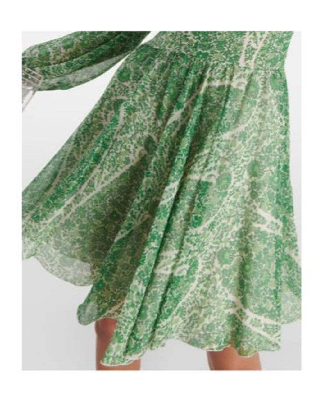 Giambattista Valli Green Printed Silk Georgette Minidress