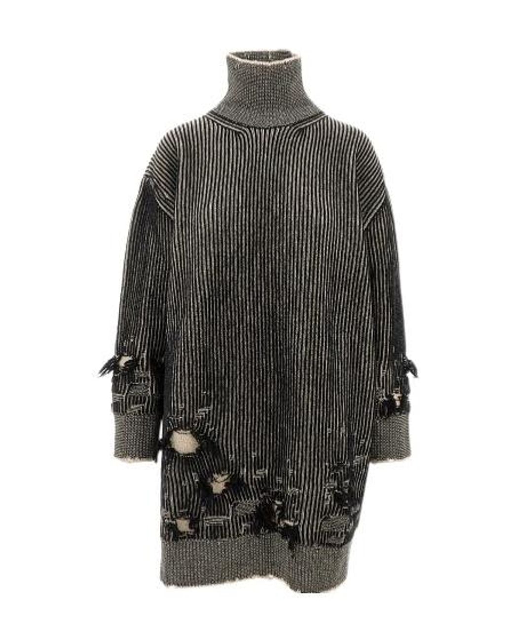 MM6 by Maison Margiela Gray Reversible Mini Dress