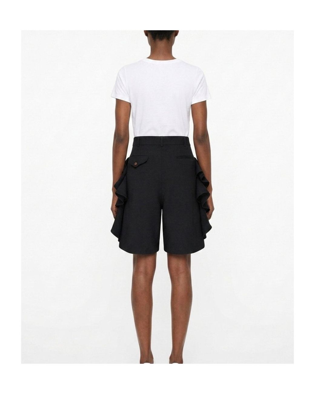 Comme des Garçons Black Comme Des Garçons Sculptural Ruffle Shorts for men