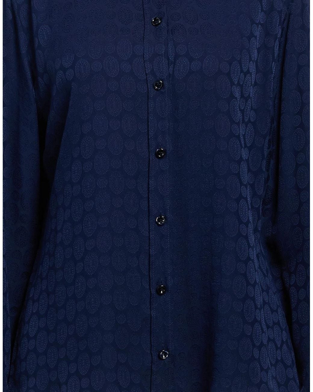 Dolce & Gabbana Blue Silk Shirts Blouses