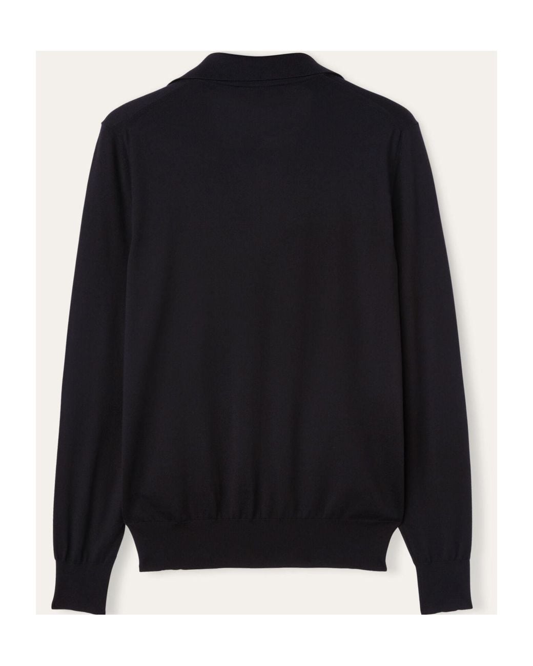 Loro Piana Black The Gift Of Kings Freshly Cut Wool Lapel Sweater for men