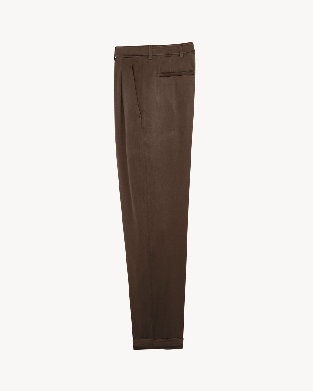 Saint Laurent Brown High Waist Slim Fit Pants for men