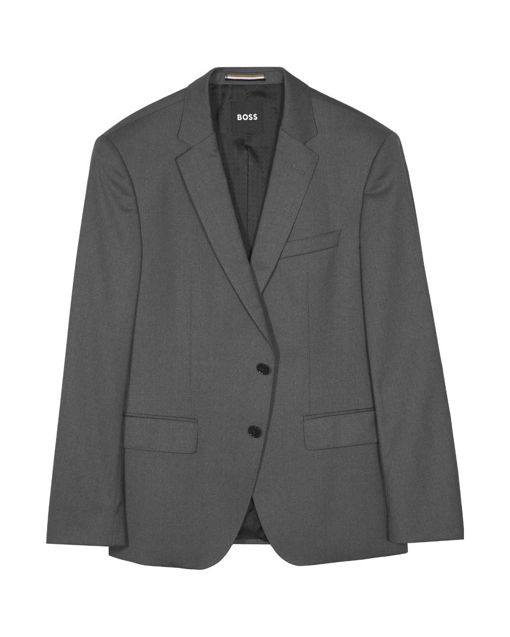 Boss Gray Boss Tailored Single Breasted Suit for men