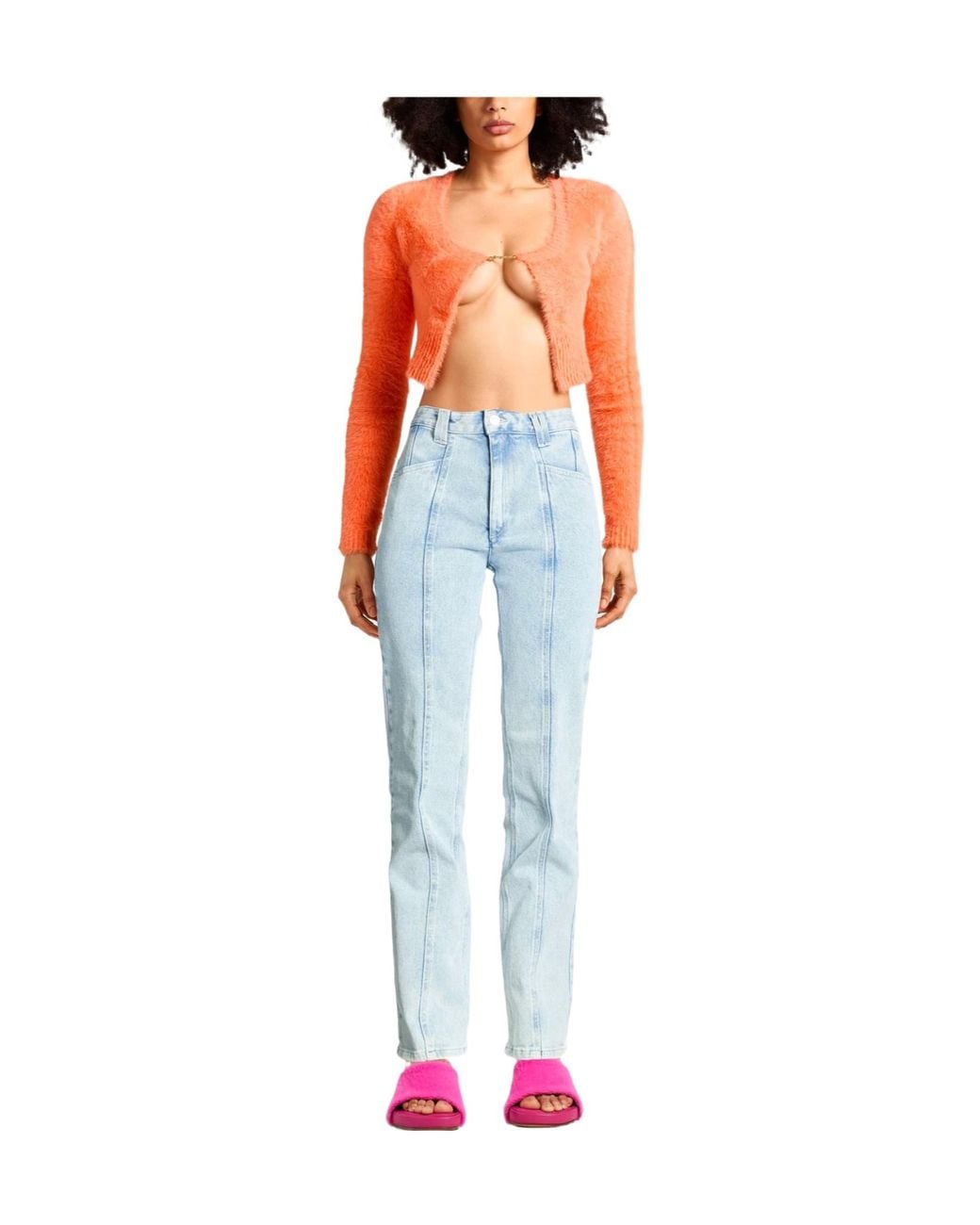 Isabel Marant Blue Minimalist Light-Wash Flared Jeans