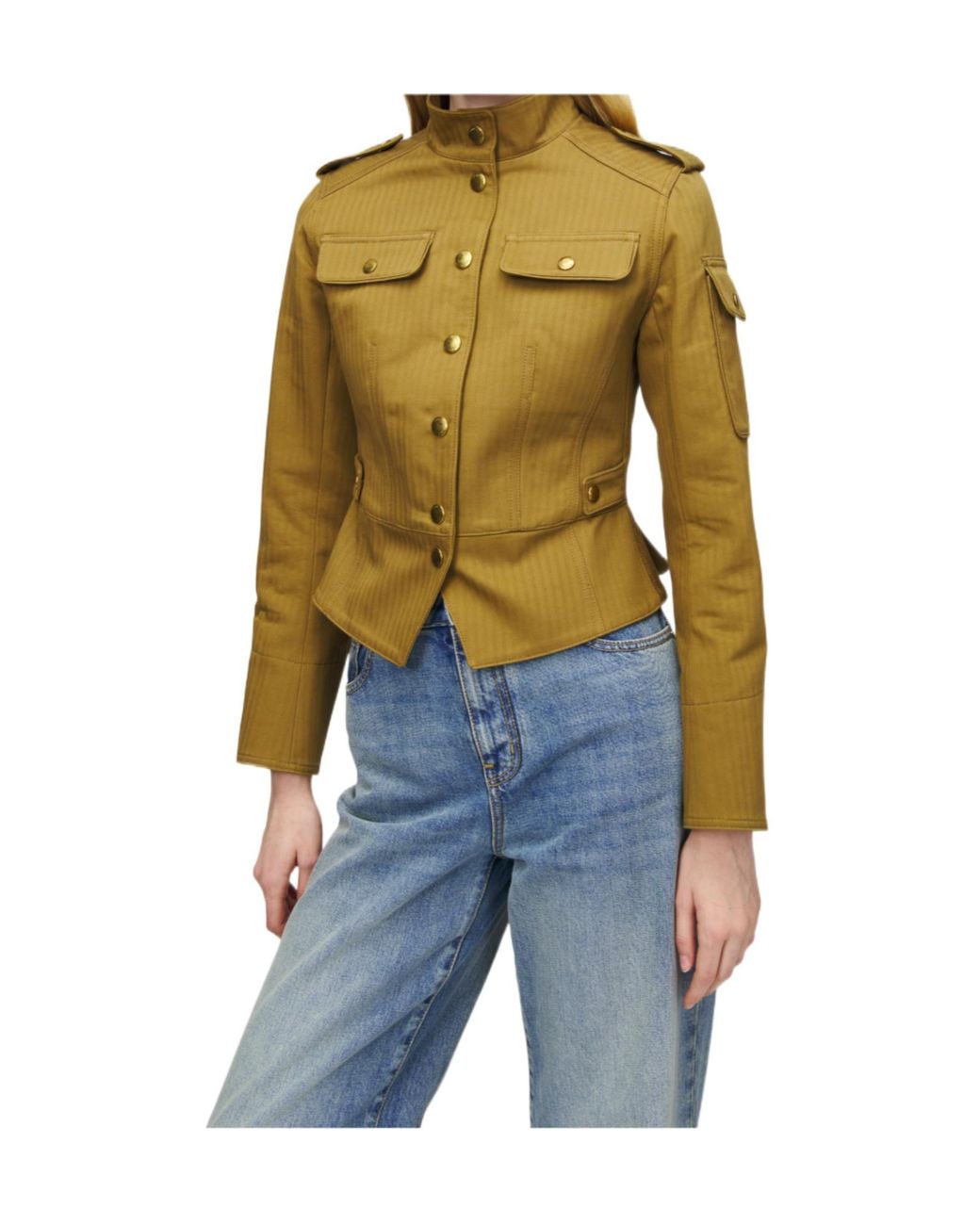 McQueen Green Utility Peplum Jacket