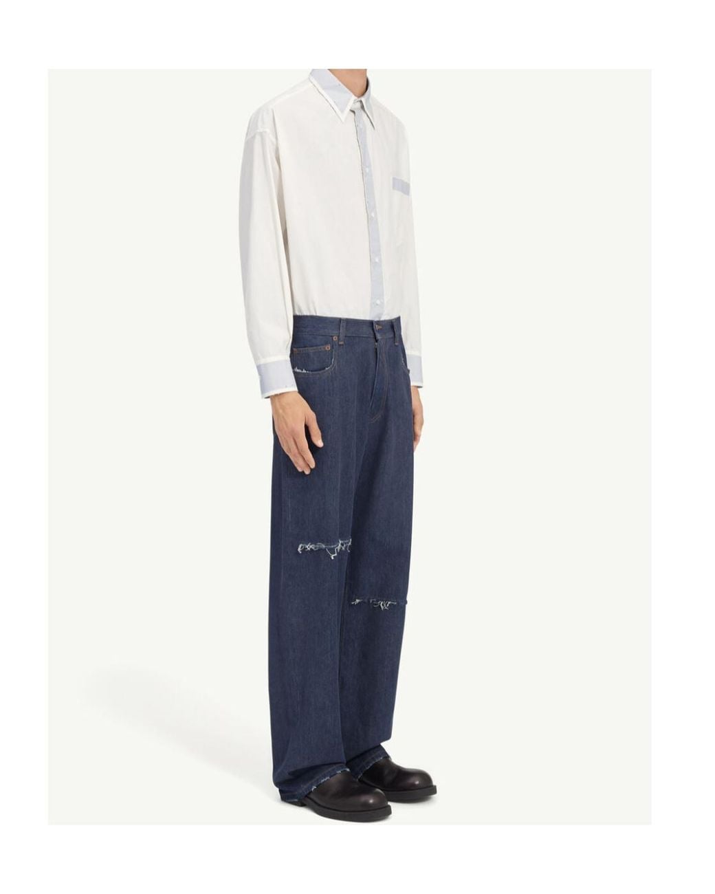 MM6 by Maison Margiela Blue Wide-Leg Jeans for men