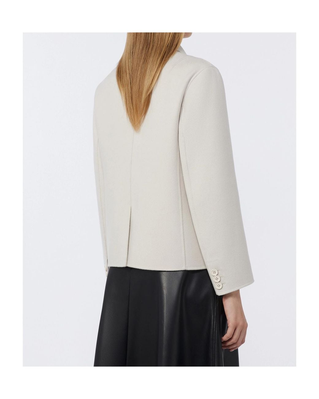 Max Mara White 'S Magia Button-Up Coat