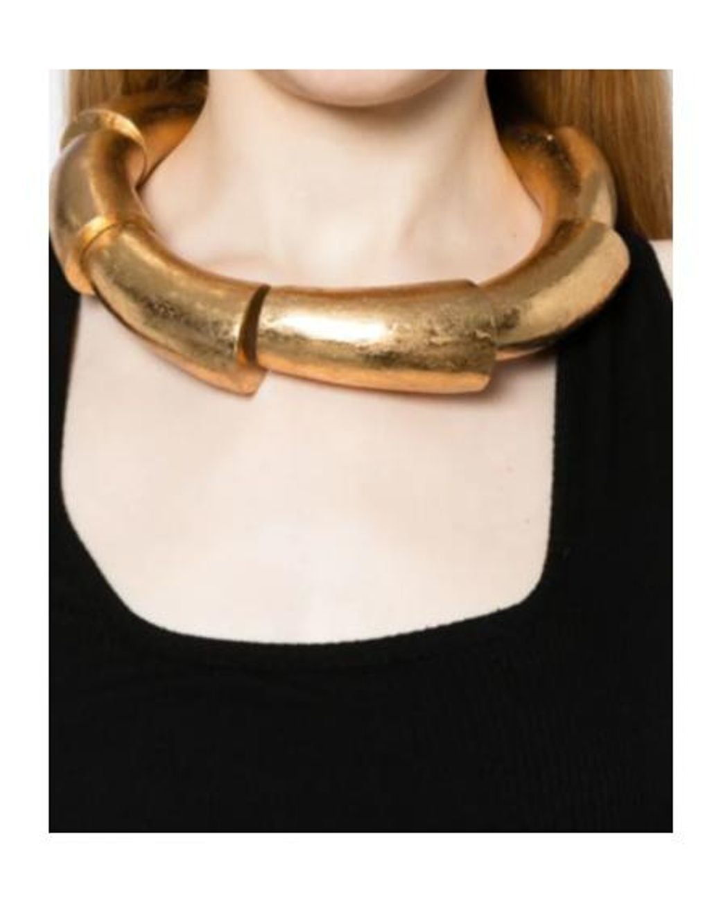 Monies Metallic Orchid Wooden Necklace