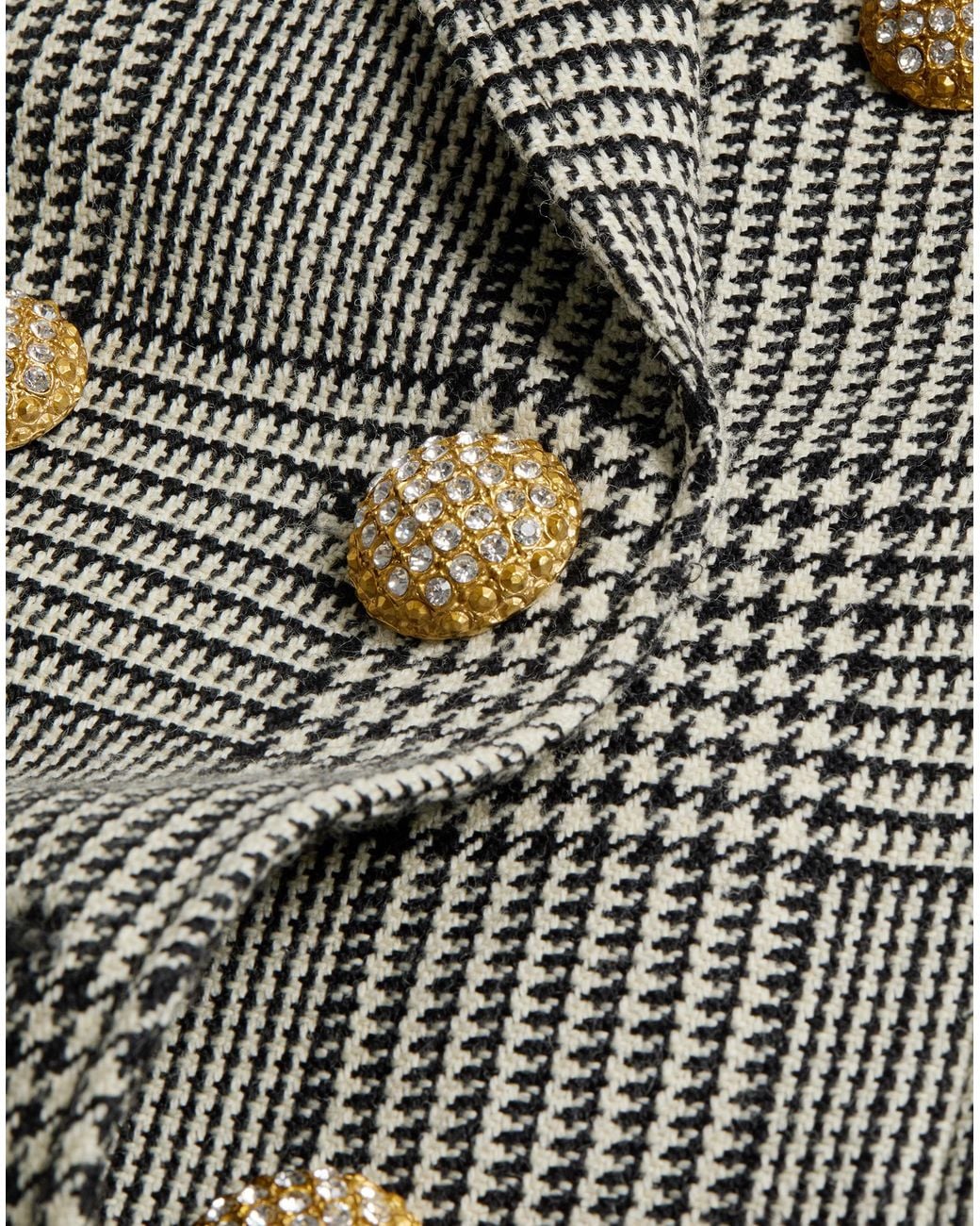 Valentino Gray Double-Breasted Checked Blazer