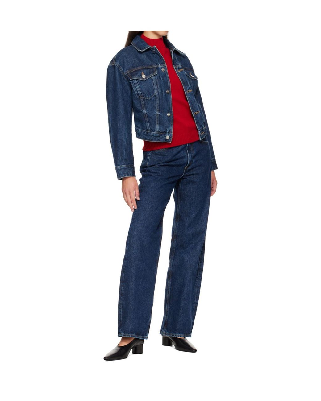 Agolde Blue Non-Elastic Denim Jacket