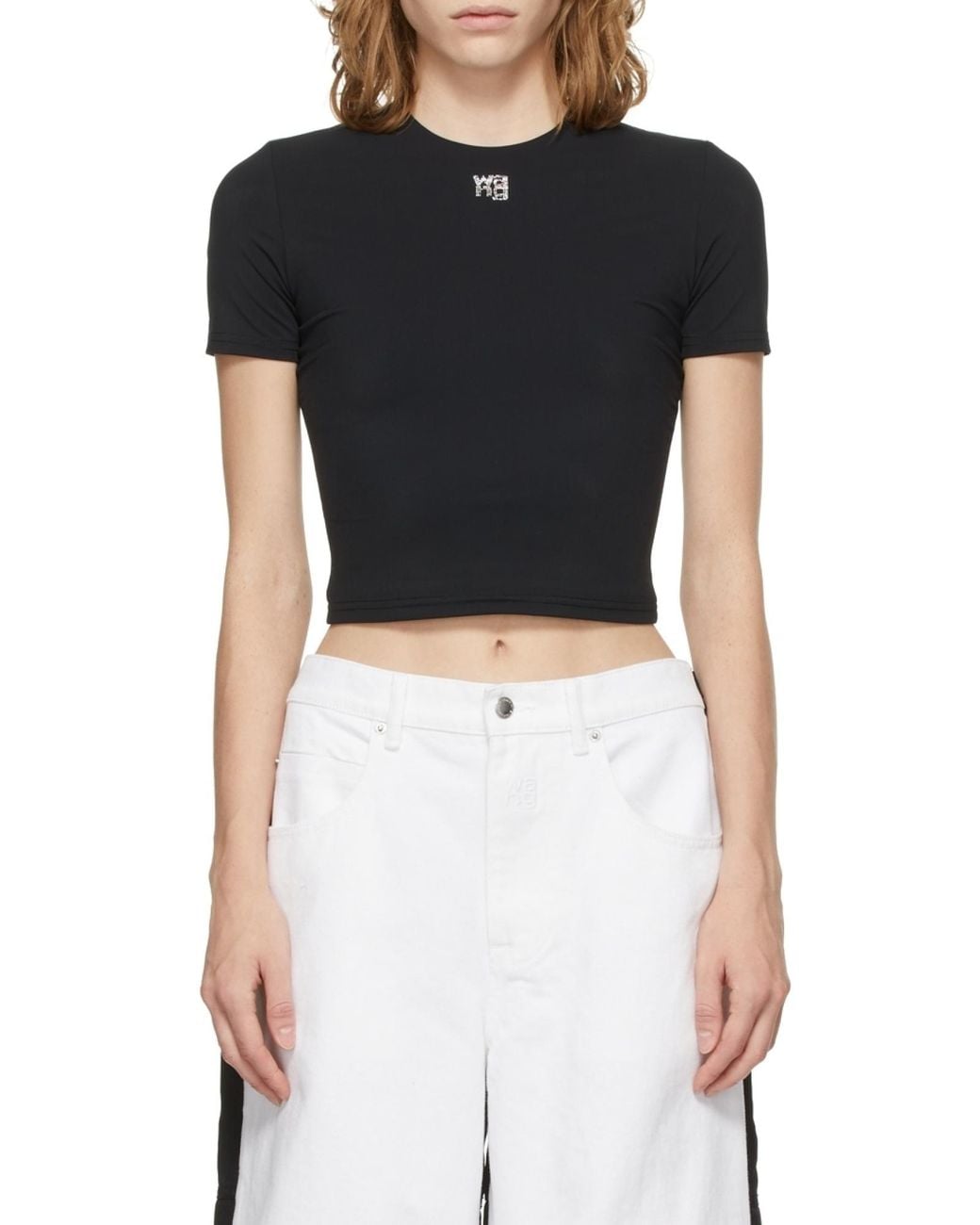 Alexander Wang Black Sculpted Jersey Baby T-Shirt