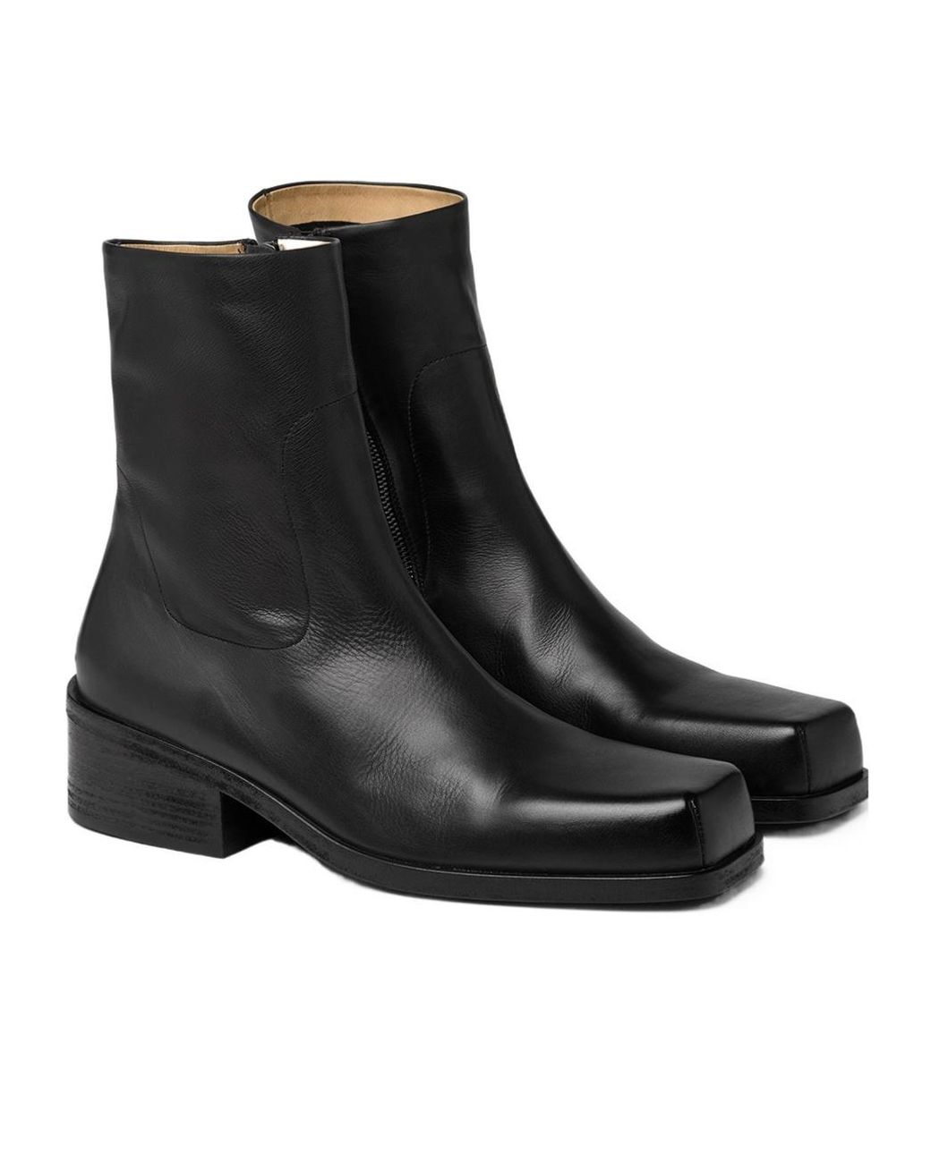 Marsèll Black Cassello Ankle Boots for men