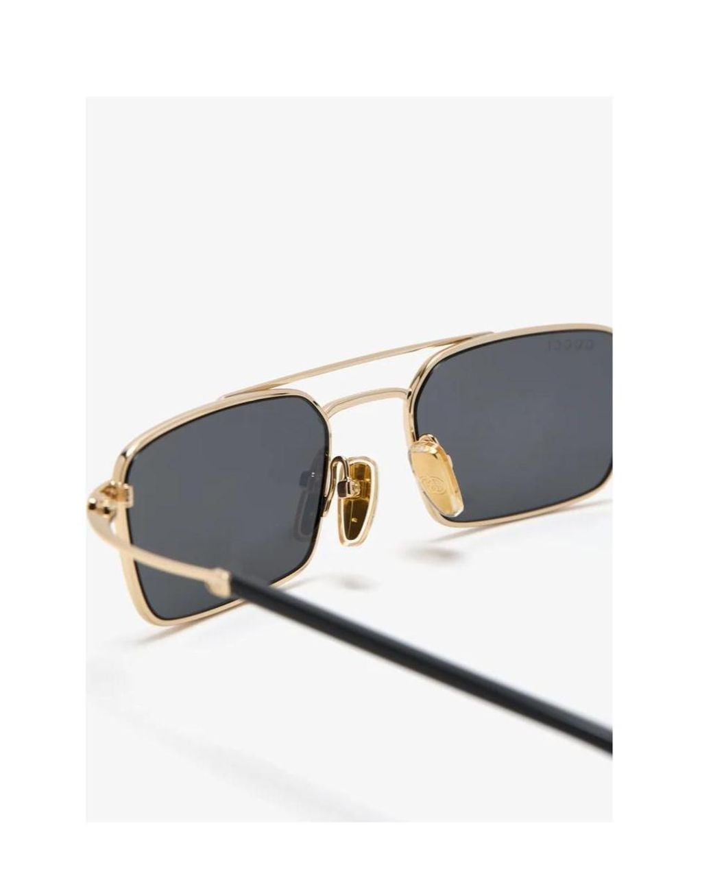 Gucci White Rectangle-Frame Sunglasses for men