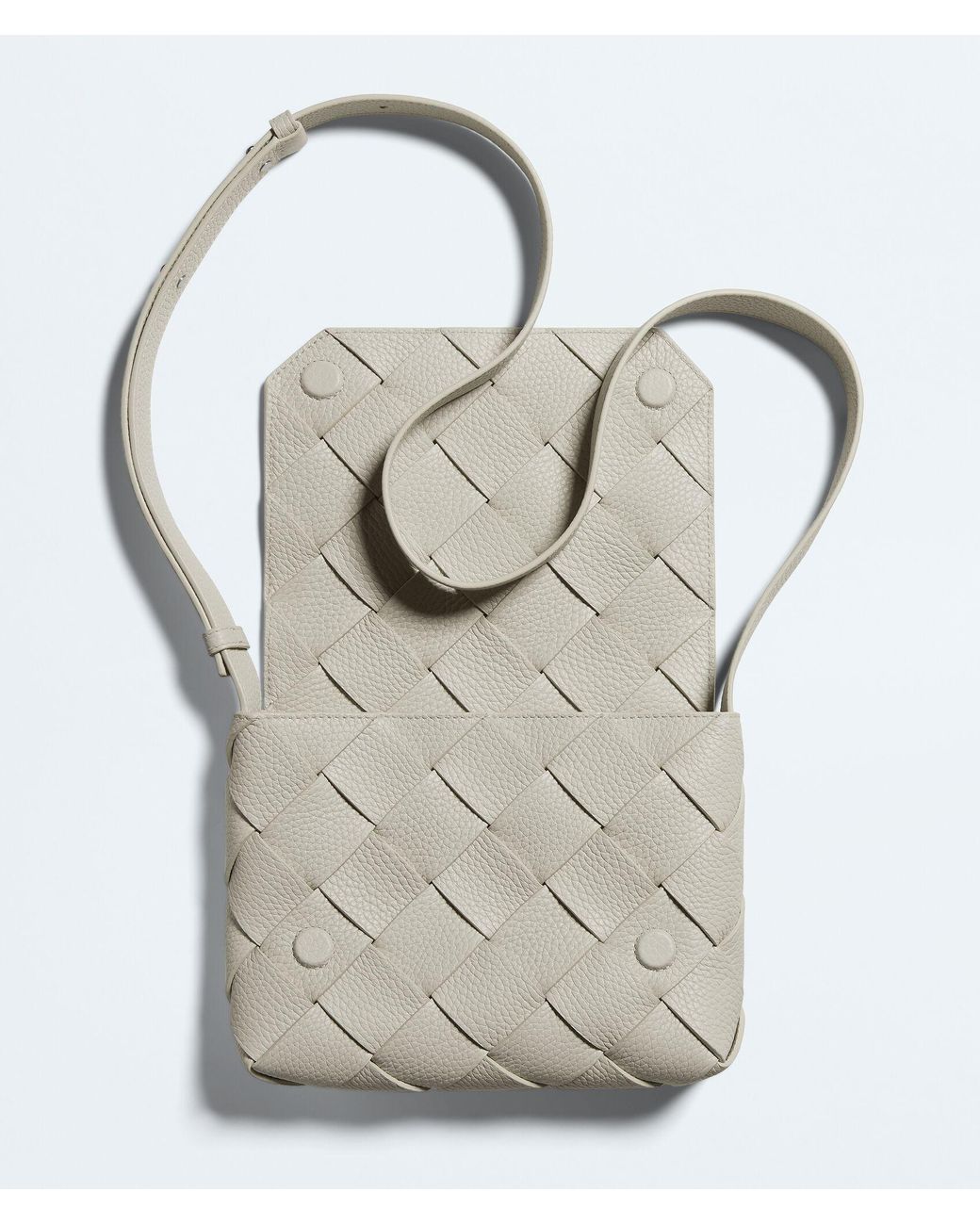 Bottega Veneta Gray Diago Intreccio Cross-Body Bag for men