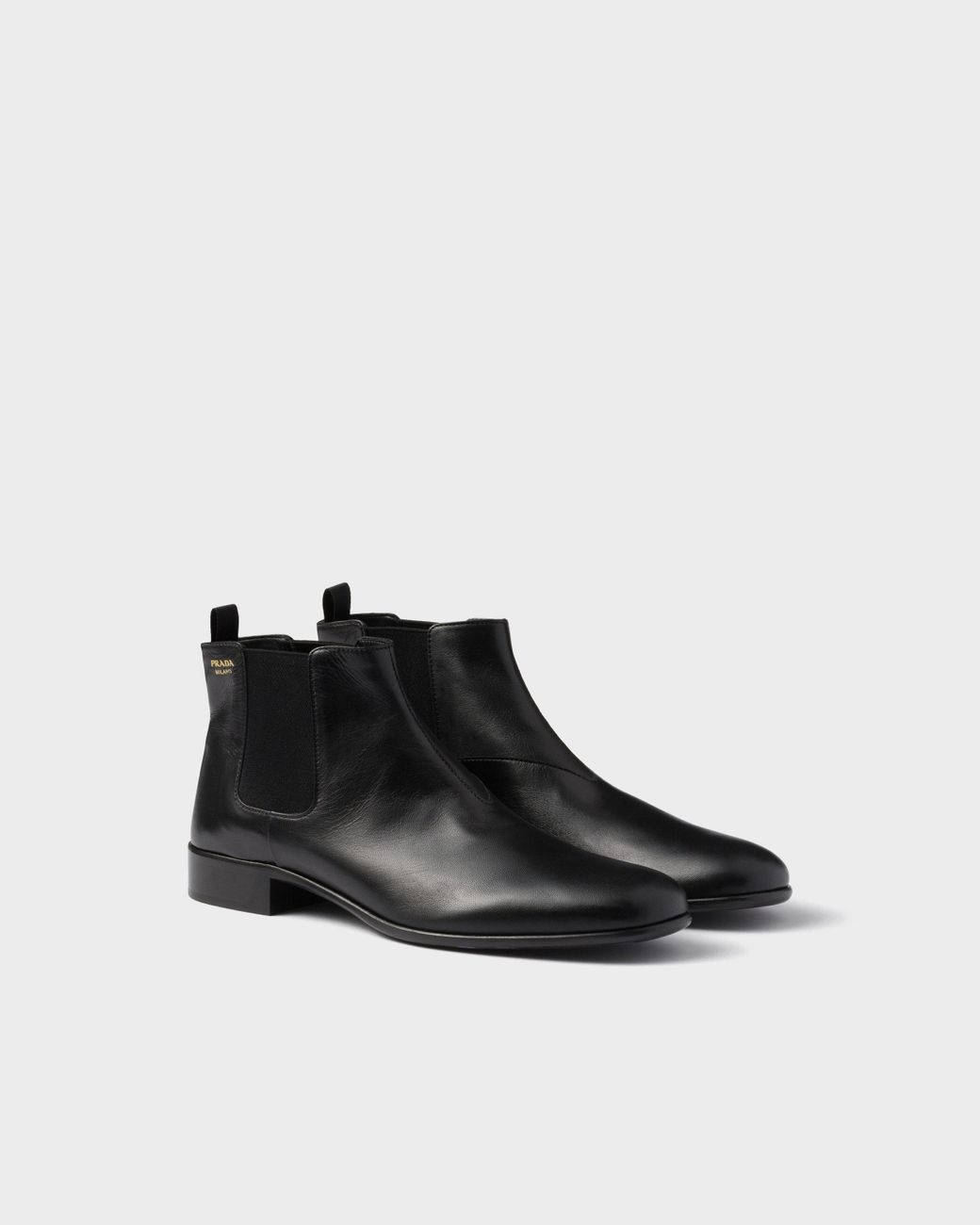 Prada Black Slip-On Ankle Boots