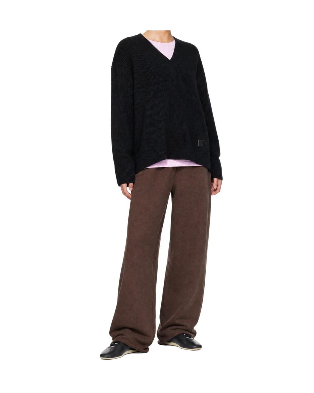 Wooyoungmi Black V-Neck Long-Sleeve Sweater