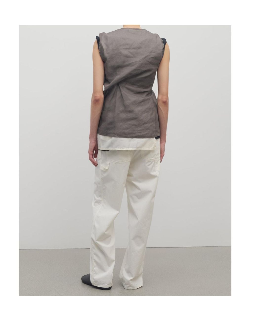 The Row White Sharka Cotton And Cashmere Trousers
