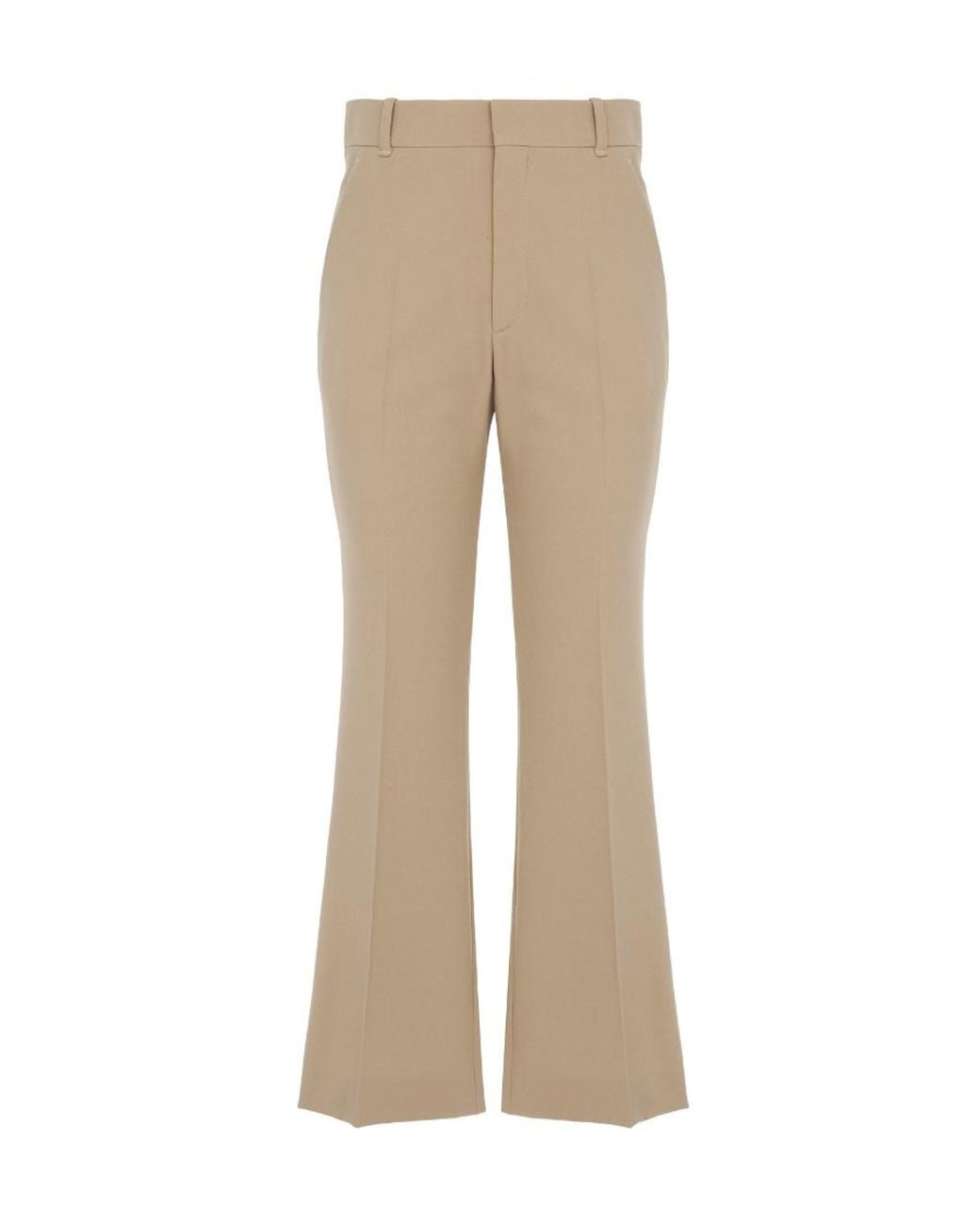 Chloé Natural Chloé Cropped Bootcut Pants