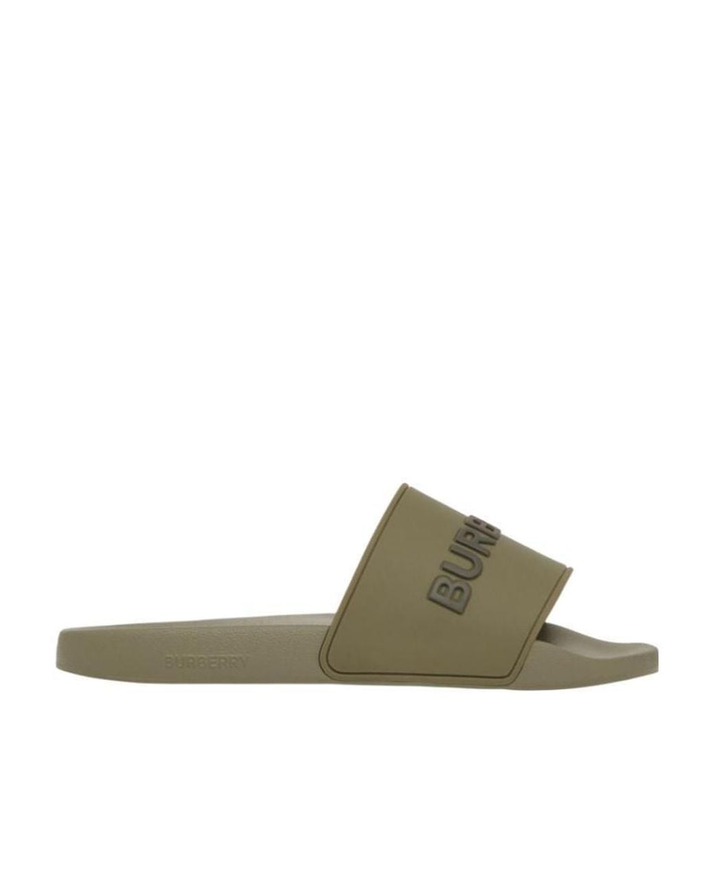 Burberry Green Logo Detail Two-Tone Slides for men