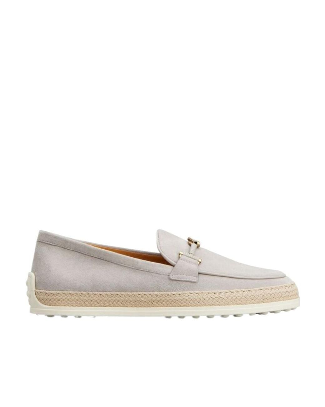 Tod's White Gomma Slip-On Loafers
