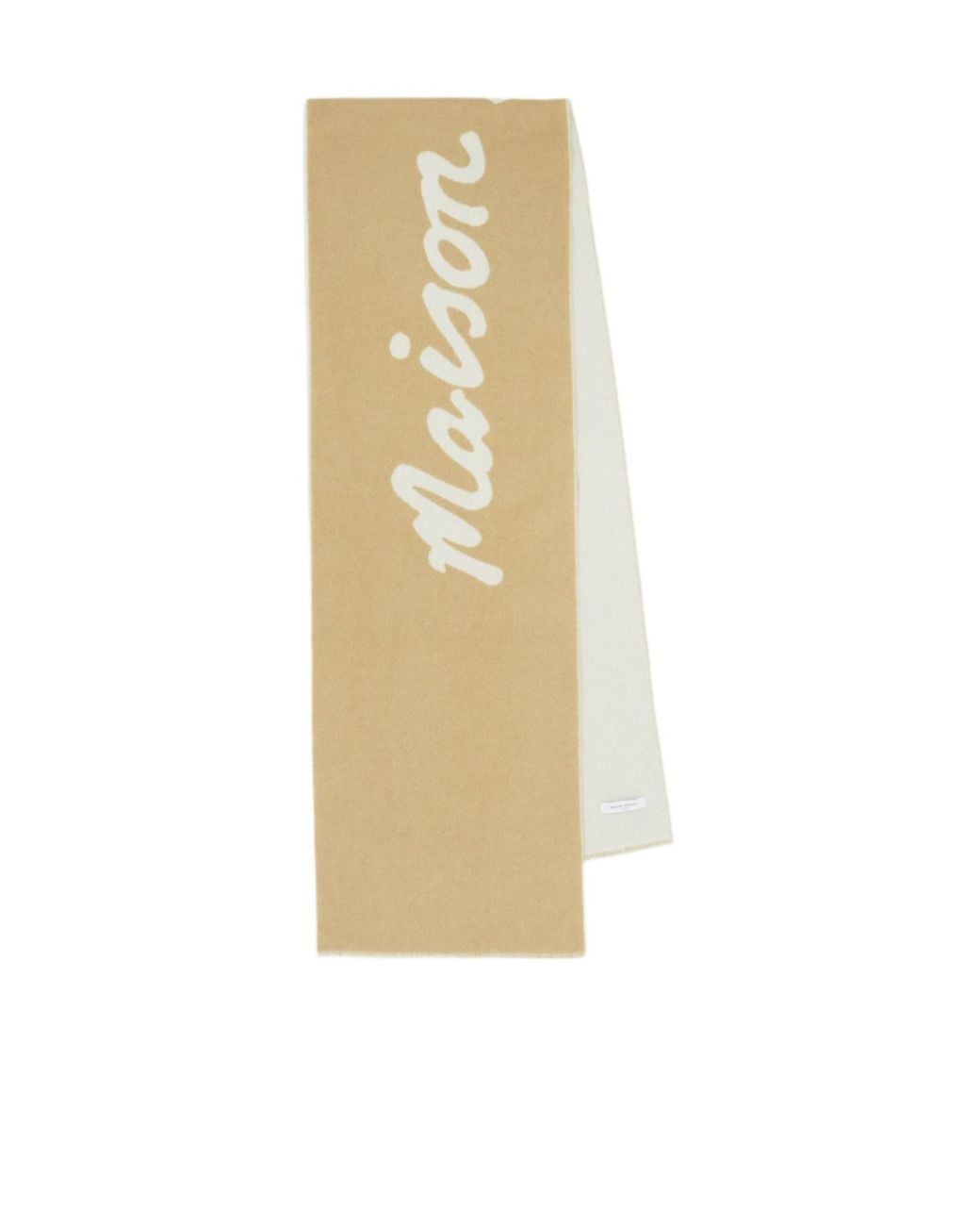 Maison Kitsuné White Maison Kitsuné Handwriting Scarf for men