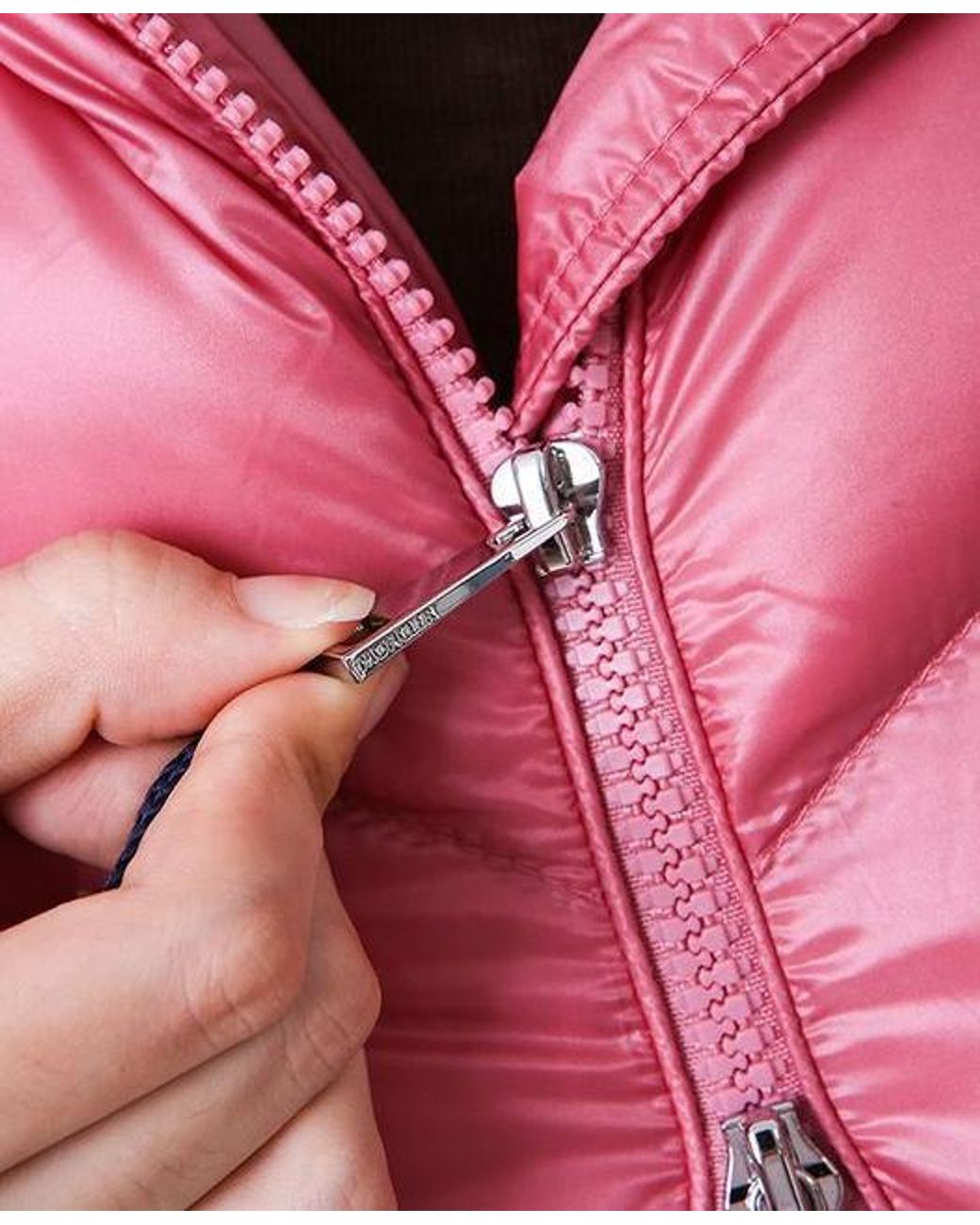 Moncler Pink Cropped Hooded Down Jacket