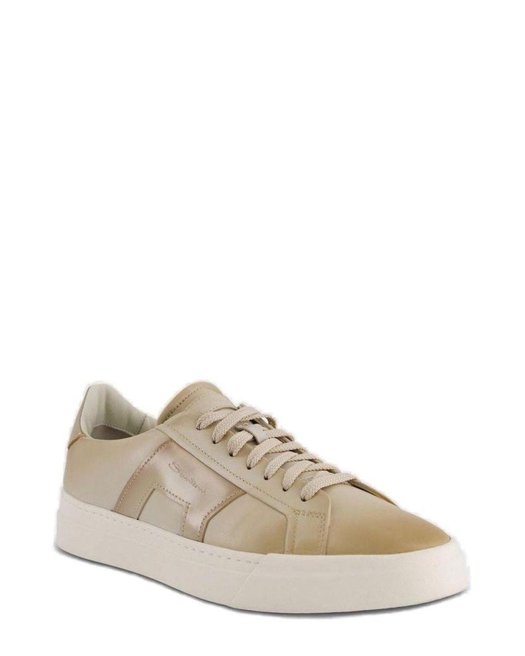 Santoni Brown Lace-Up Sneakers for men