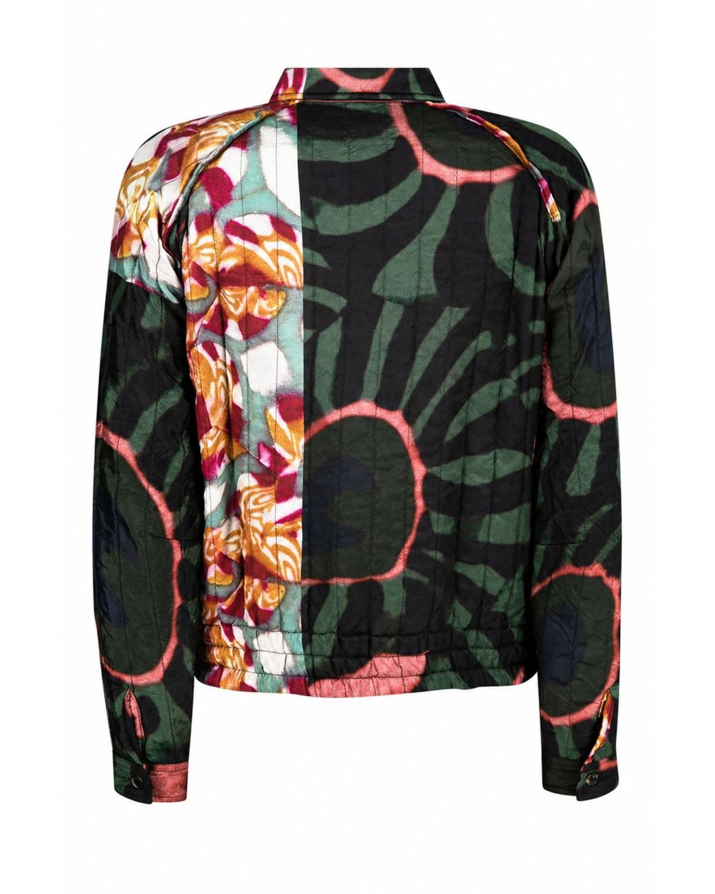 Dries Van Noten Black Quilted Printed Jacket