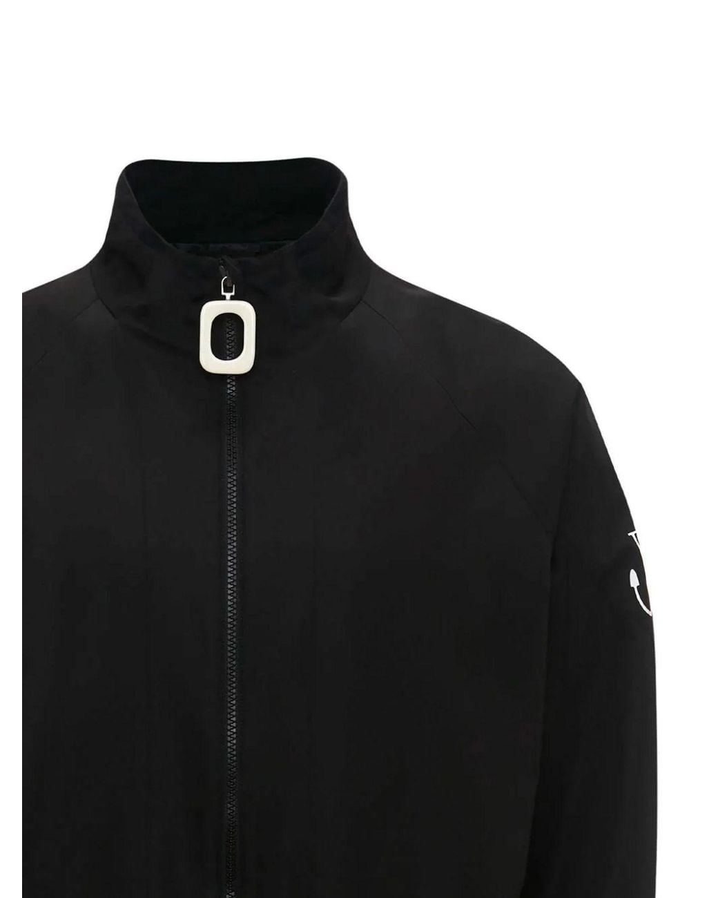 J.W. Anderson Black Jw Anderson Logo Printed Zipped Jacket for men