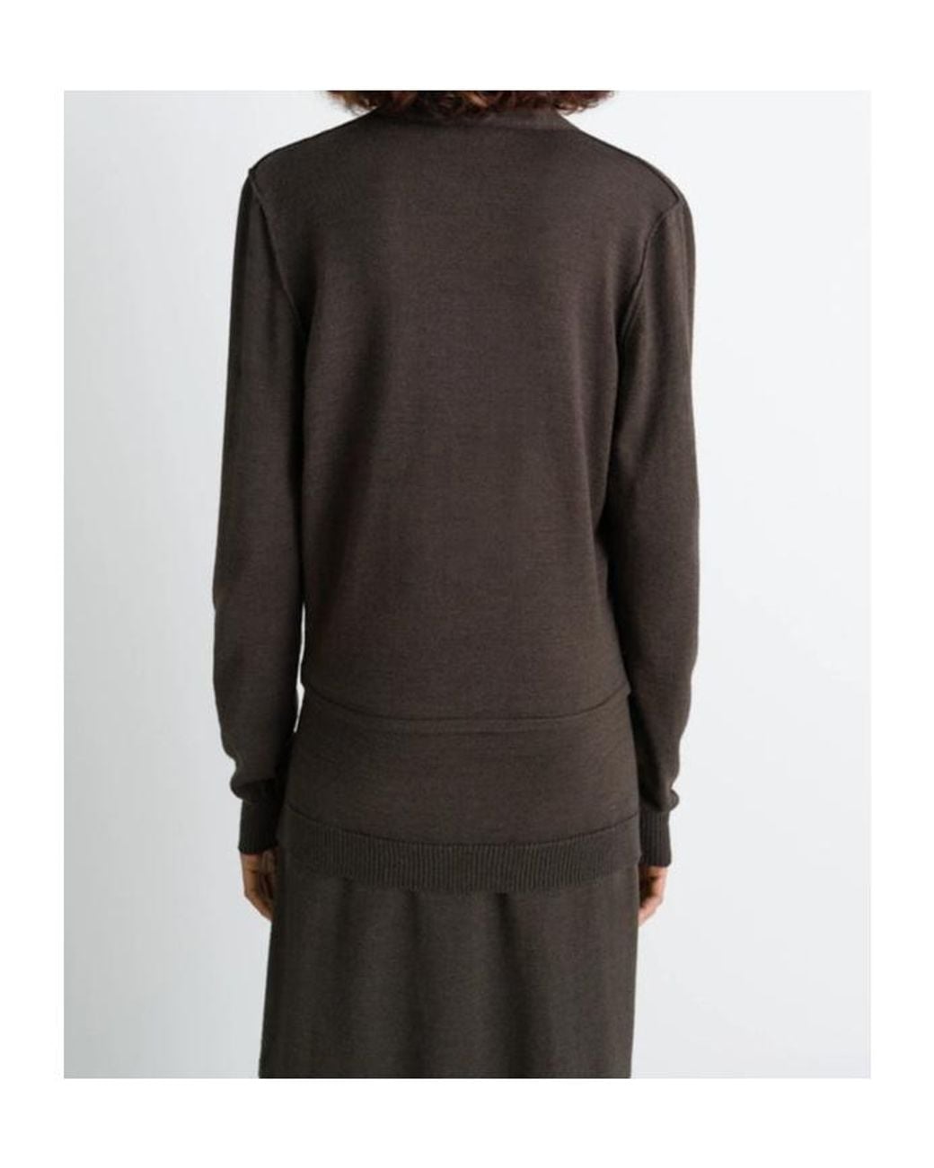 Lemaire Black Scarf Detailed Buttoned Knitted Cardigan