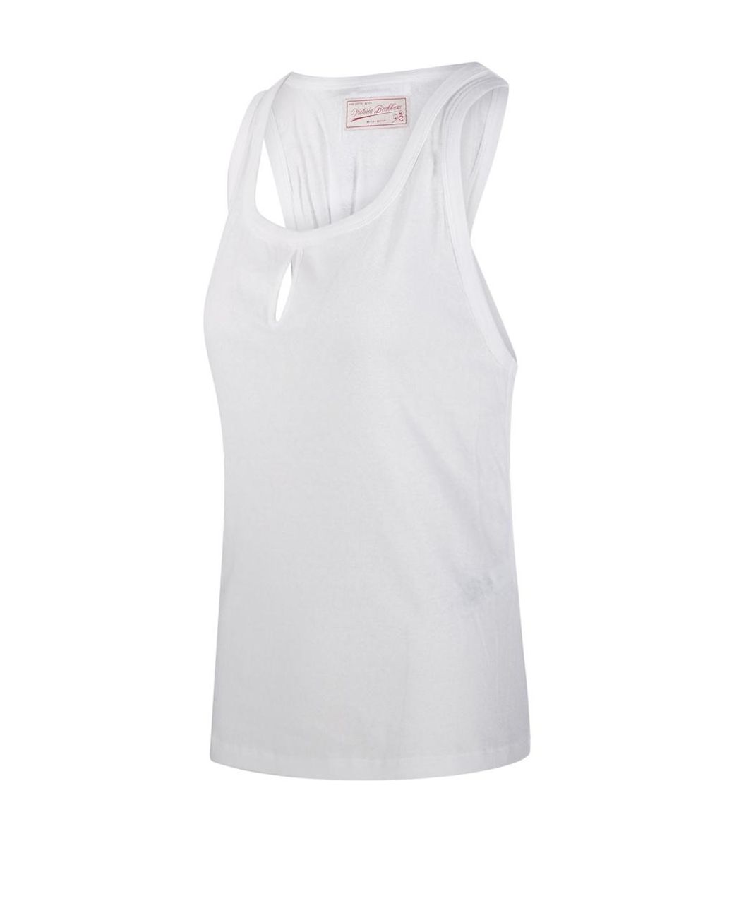 Victoria Beckham White Split Tank Top