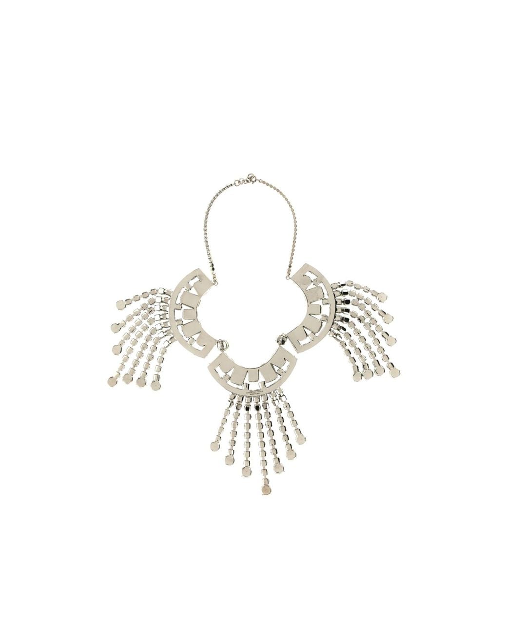 Dries Van Noten Green Embellished Fringed Necklace