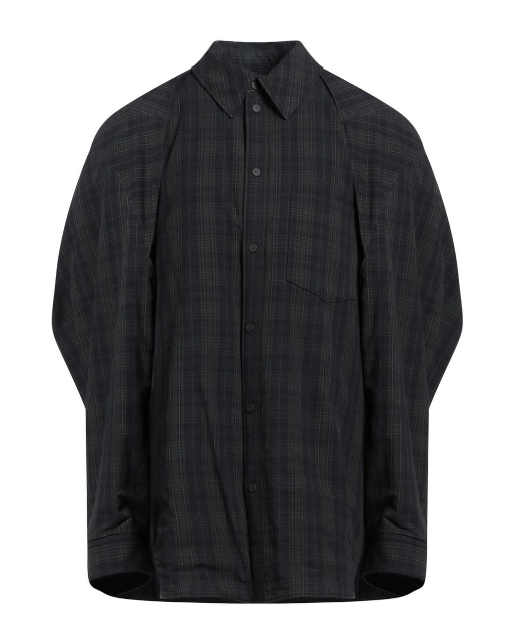 Balenciaga Black Simple Checkered Coat